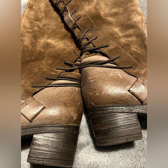 Miz Mooz Brown Lace Up Knee-High Boots - Picture 11 of 14